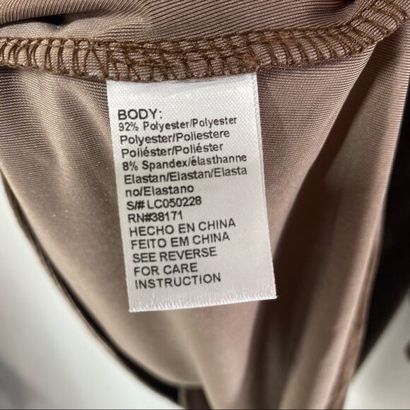 Lucca Couture Bronze Velour Turtleneck Mini Dress XS - Picture 5 of 5